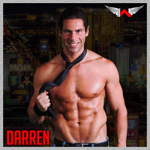 Darren is a male entertainer who performs for Aussie Hunks at Planet Hollywood in Vegas