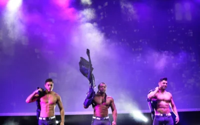 What happens at male strip shows?